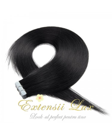 Extensii Tape-In Negru Intens #1