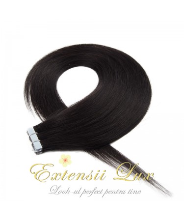 Extensii Tape-In Negru Natural #1B Extensii Tape-In Negru Natural #1B