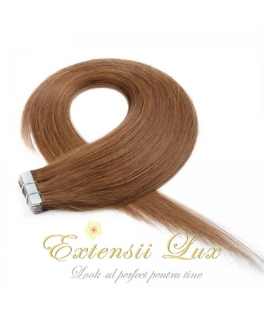 Extensii Tape-In Saten Deschis #8 Extensii Tape-In Saten Deschis #8