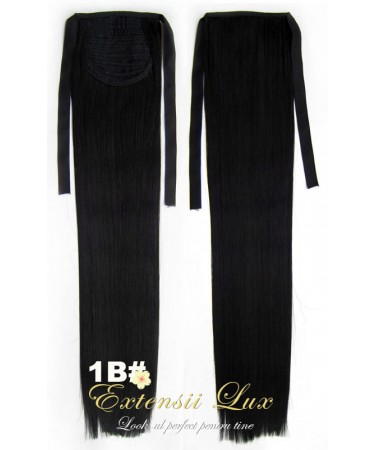 Extensii cozi par natural 160g #1B Extensii cozi par natural 160g #1B