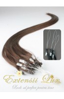 Extensii microring Saten Ciocolatiu #4 par 100% natural Extensii microring Saten Ciocolatiu #4 par 100% natural