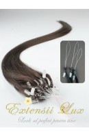 Extensii microring Saten Inchis #2 din par 100% natural Extensii microring Saten Inchis #2 din par 100% natural